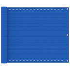 VidaXL Balkonscherm 75x600 cm HDPE blauw