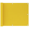Vidaxl balkonscherm 75x600 cm hdpe geel