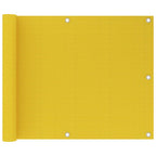 Vidaxl balkonscherm 75x600 cm hdpe geel