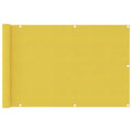 Vidaxl balkonscherm 90x400 cm hdpe geel