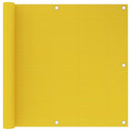 Vidaxl balkonscherm 90x600 cm hdpe geel