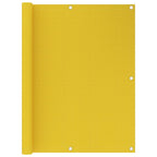 Vidaxl balkonscherm 120x600 cm hdpe geel