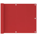 Vidaxl balkonscherm 75x500 cm hdpe rood