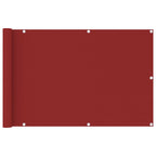 Vidaxl balkonscherm 90x400 cm hdpe rood