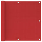 Vidaxl balkonscherm 90x500 cm hdpe rood