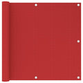 Vidaxl balkonscherm 90x600 cm hdpe rood