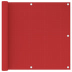 Vidaxl balkonscherm 90x600 cm hdpe rood