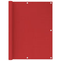 Vidaxl balkonscherm 120x300 cm hdpe rood