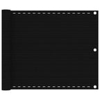 Vidaxl balkonscherm 75x500 cm hdpe zwart