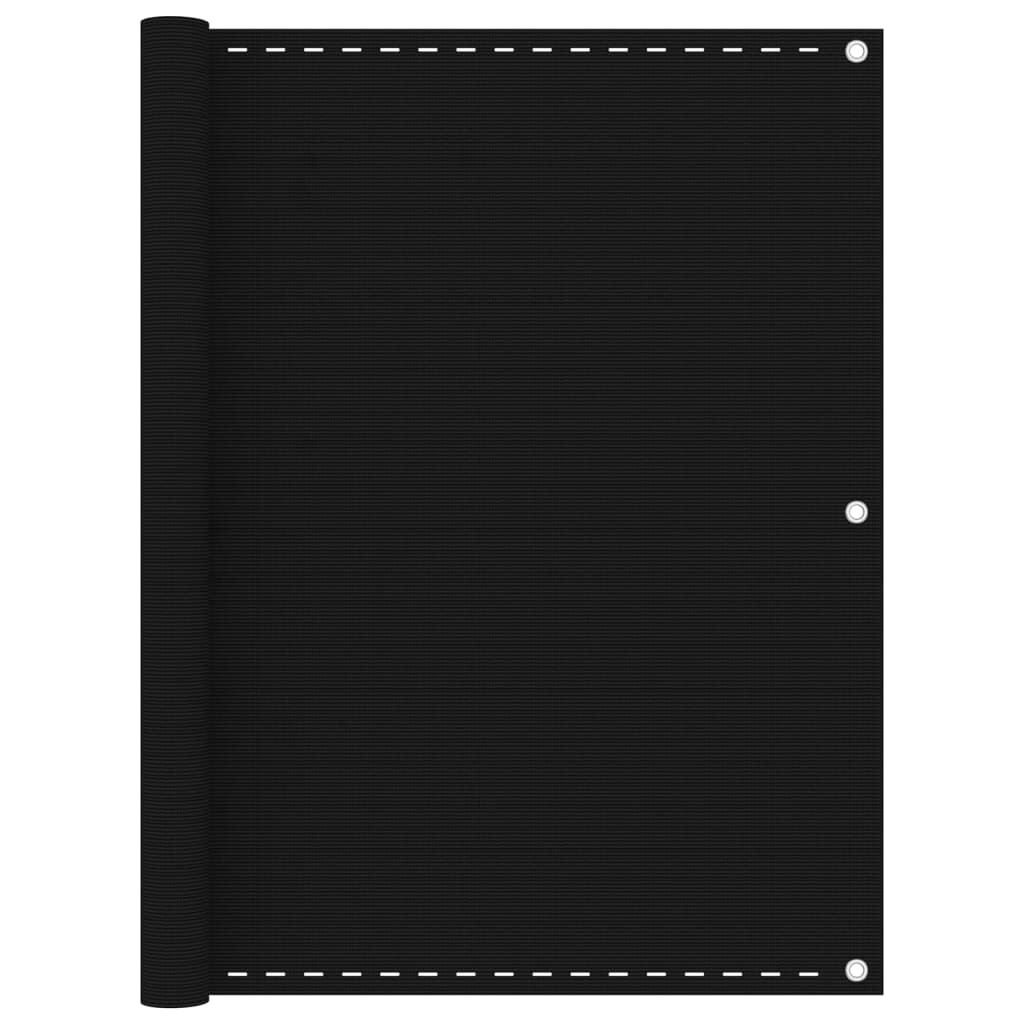 Vidaxl balkonscherm 120x400 cm hdpe zwart