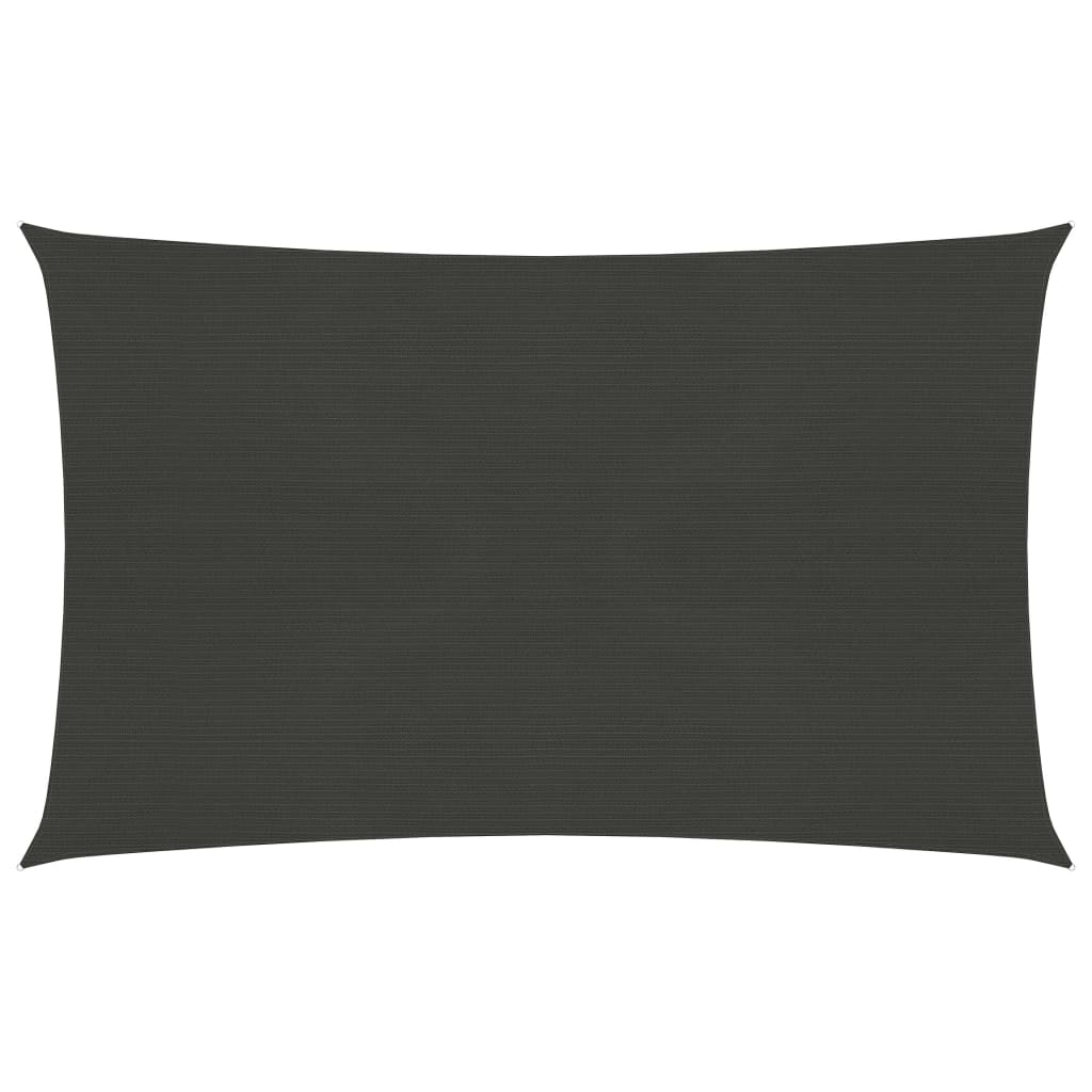 Vidaxl zonnezeil 160 g m² 3x4 m hdpe antracietkleurig