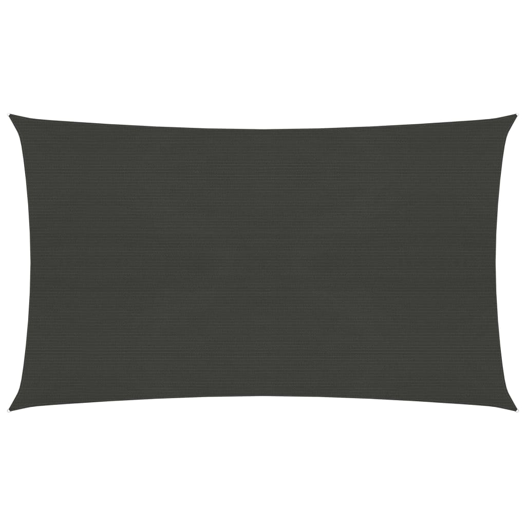 Vidaxl zonnezeil 160 g m² 3x5 m hdpe antracietkleurig