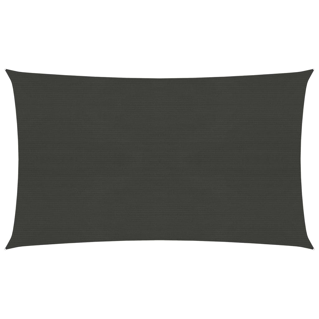 Vidaxl zonnezeil 160 g m² 5x8 m hdpe antracietkleurig
