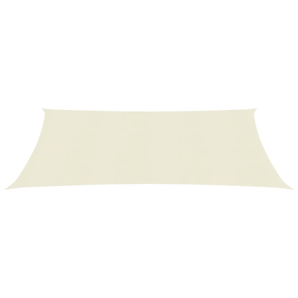 Vidaxl zonnezeil 160 g m² 5x7 m hdpe crèmekleurig