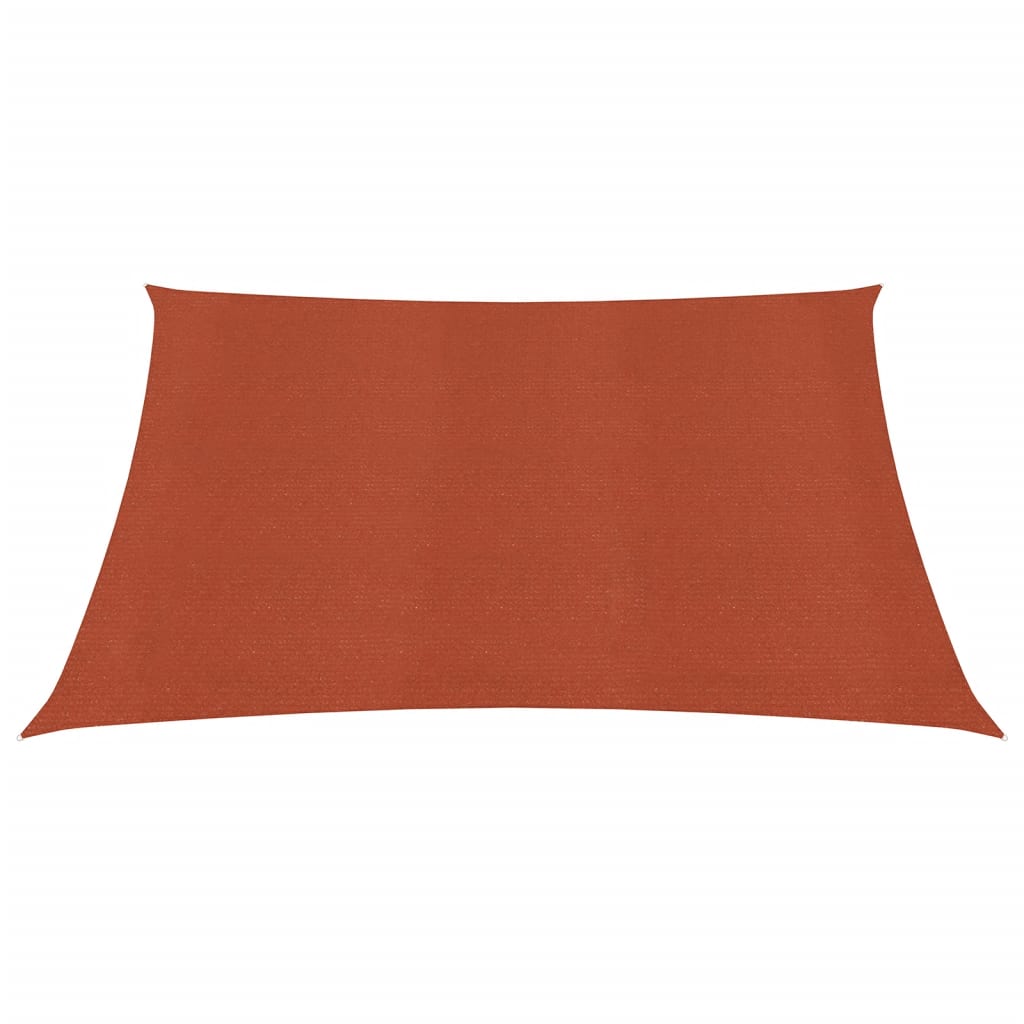 Vidaxl zonnezeil 160 g m² vierkant 3,6x3,6 m hdpe terracottakleurig