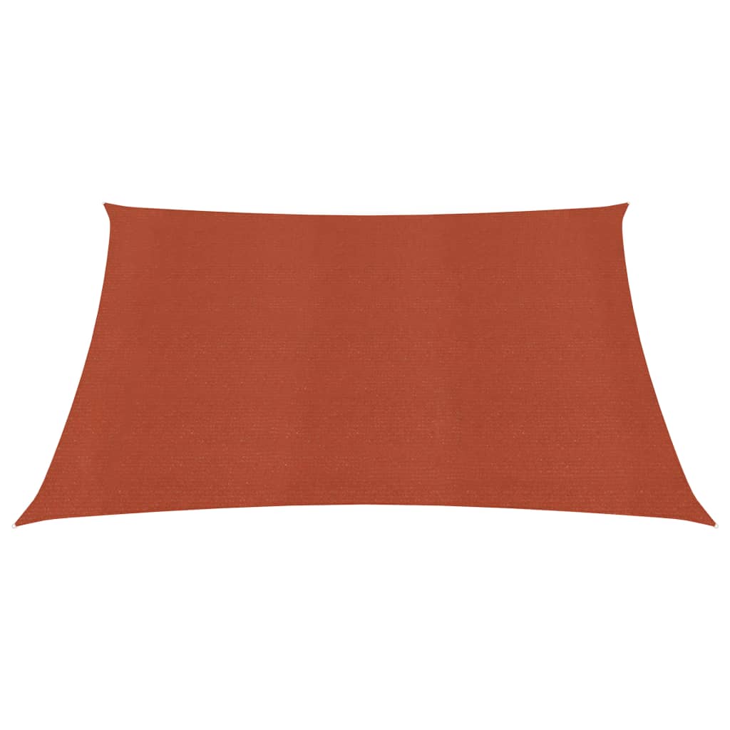 Vidaxl zonnezeil 160 g m² 6x6 m hdpe terracottakleurig