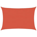Vidaxl zonnezeil 160 g m² rechthoekig 3,5x4,5 m hdpe terracottakleurig