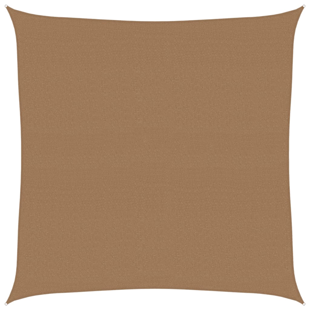 Vidaxl zonnezeil 160 g m² 4,5x4,5 m hdpe taupe