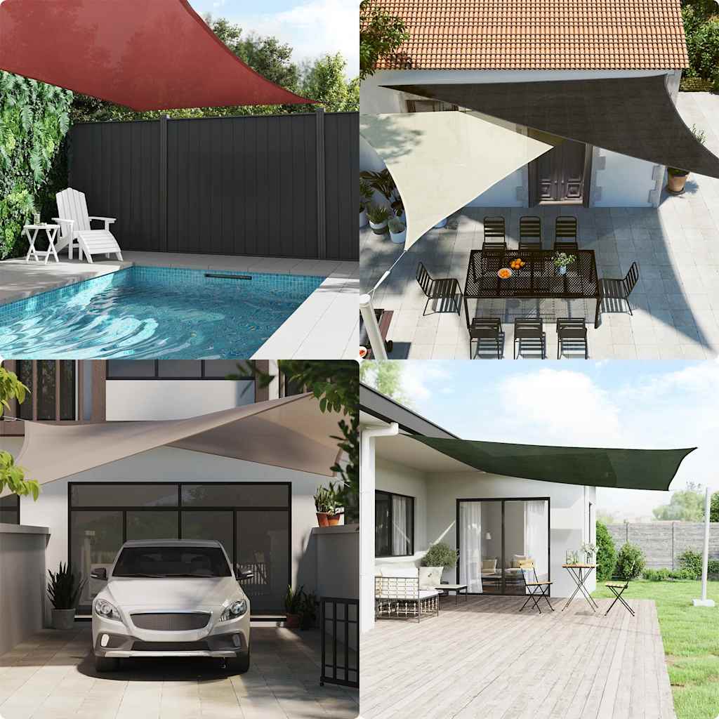 Vidaxl zonnezeil 160 g m² 2x4 m hdpe taupe