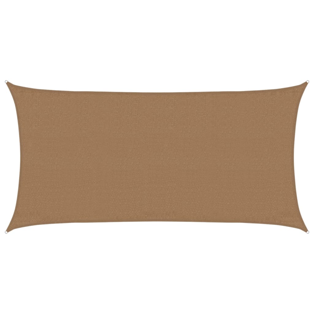 Vidaxl zonnezeil 160 g m² 3x6 m hdpe taupe