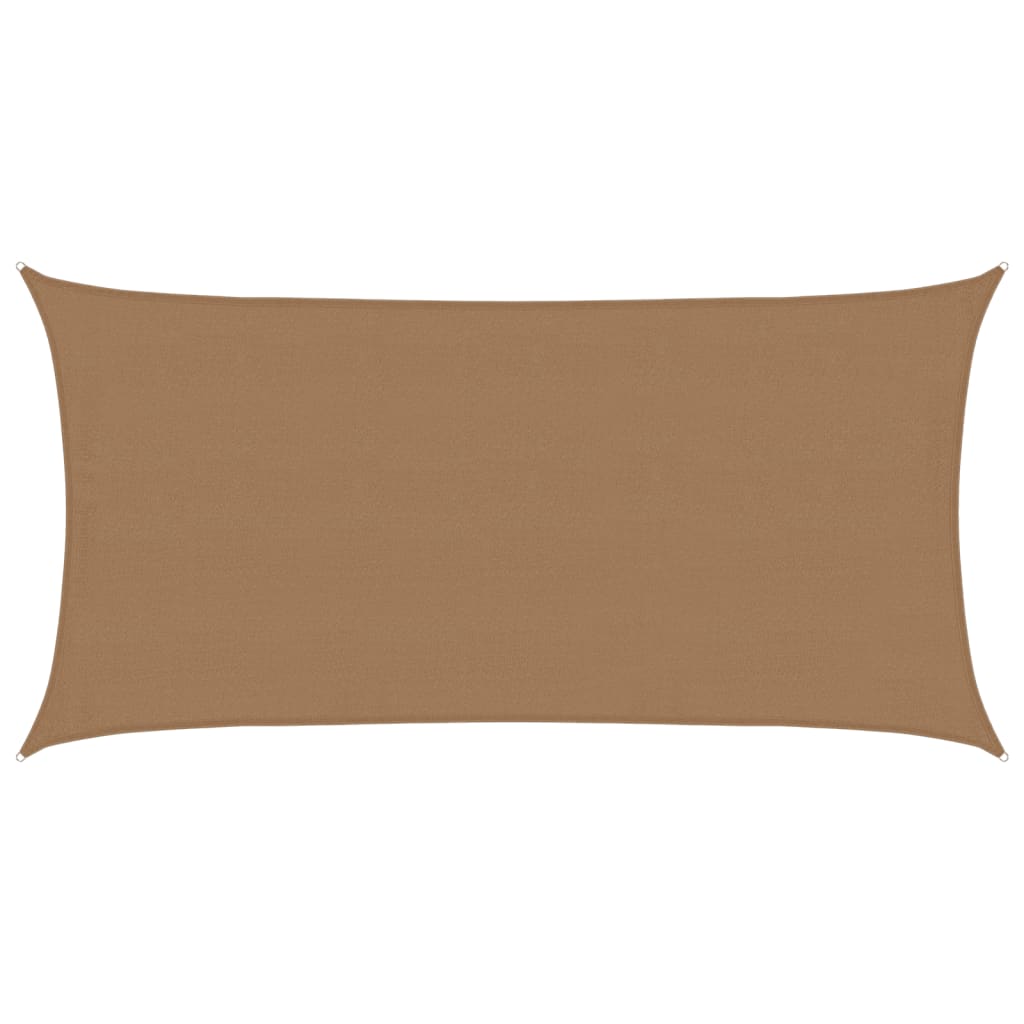VidaXL Zonnezeil 160 g m² 4x7 m HDPE taupe