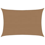 Vidaxl zonnezeil 160 g m² 5x7 m hdpe taupe