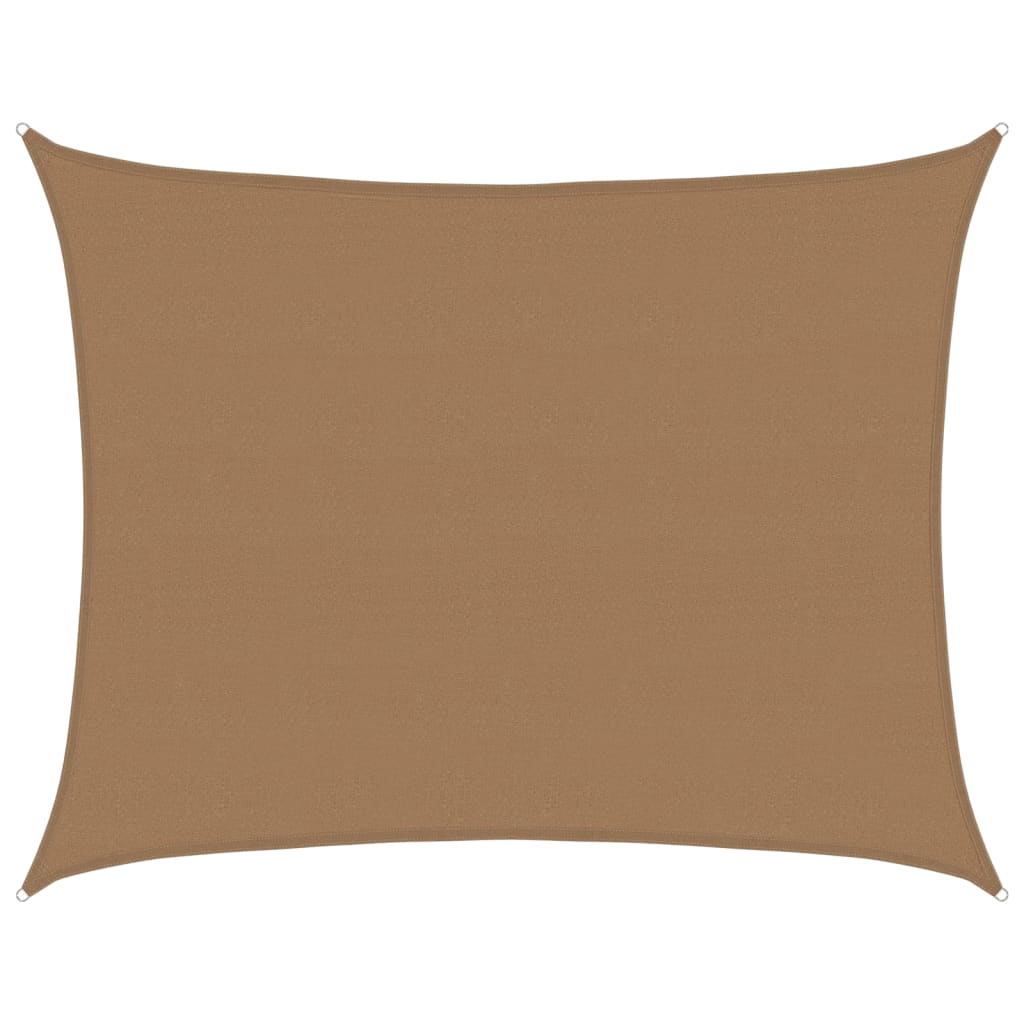 Vidaxl zonnezeil 160 g m² 6x7 m hdpe taupe