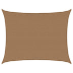 Vidaxl zonnezeil 160 g m² 6x8 m hdpe taupe