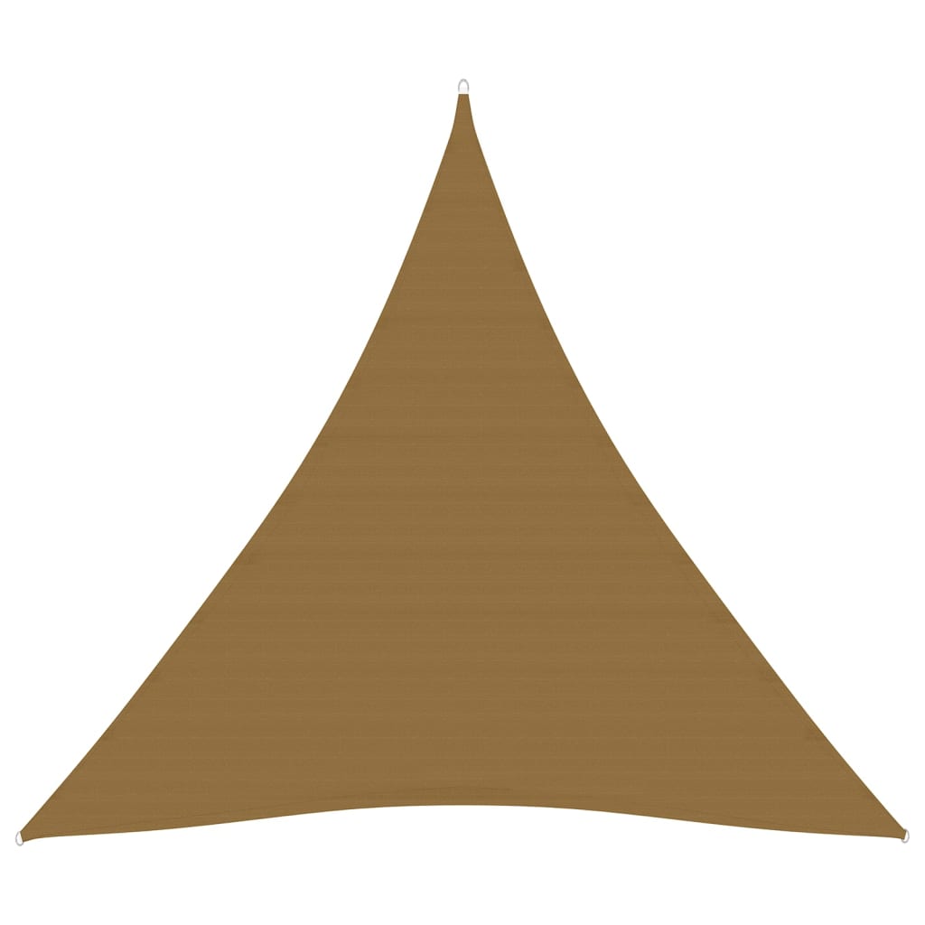 Vidaxl zonnezeil 160 g m² 3,6x3,6x3,6 m hdpe taupe