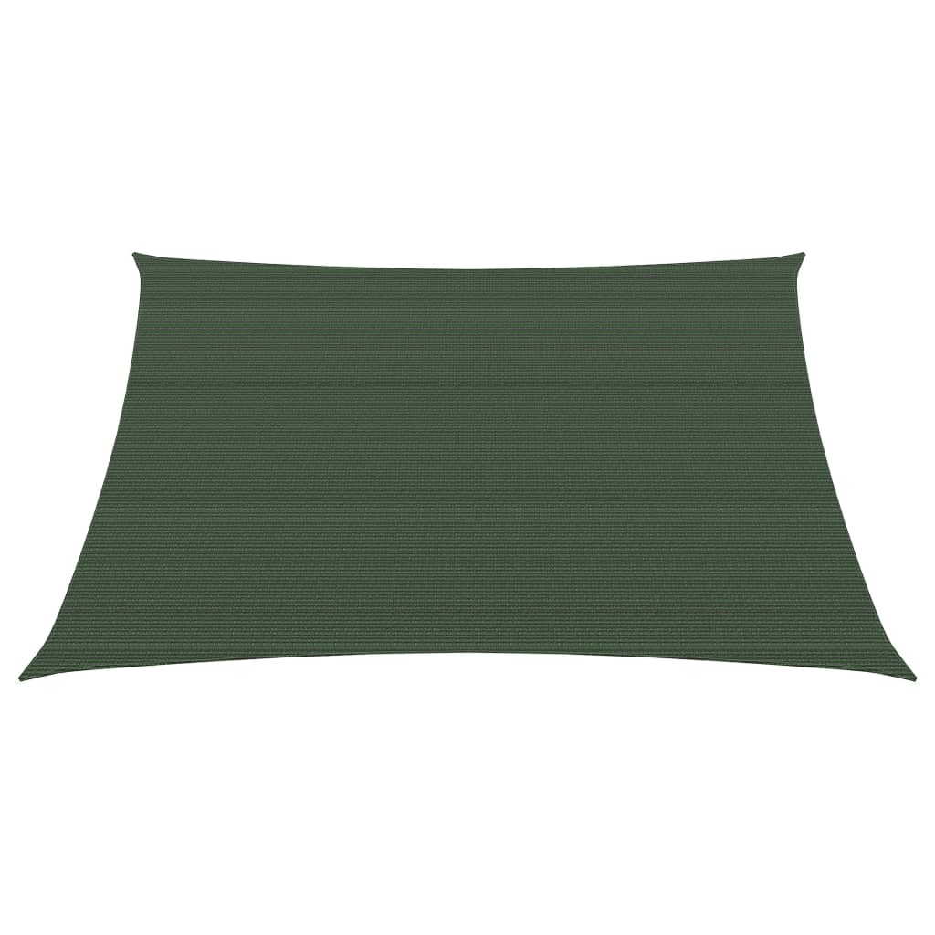 Vidaxl zonnezeil 160 g m² 3x3 m hdpe donkergroen