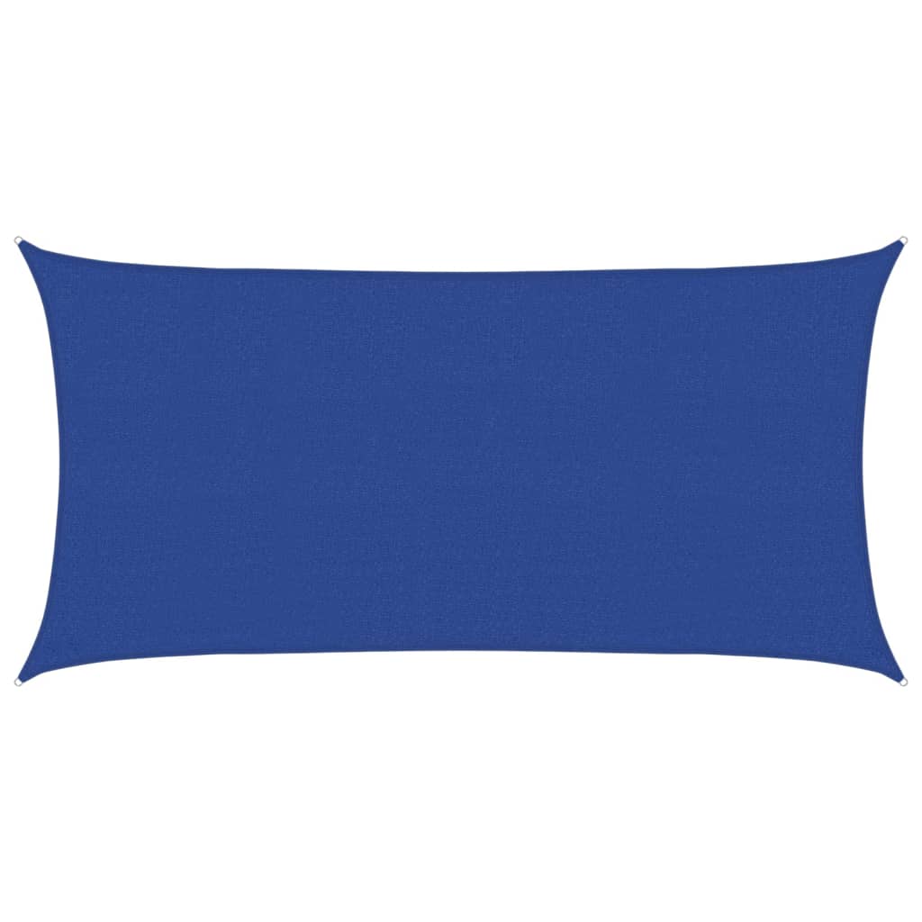 Vidaxl zonnezeil rechthoekig 160 g m² 2,5x5 m hdpe blauw