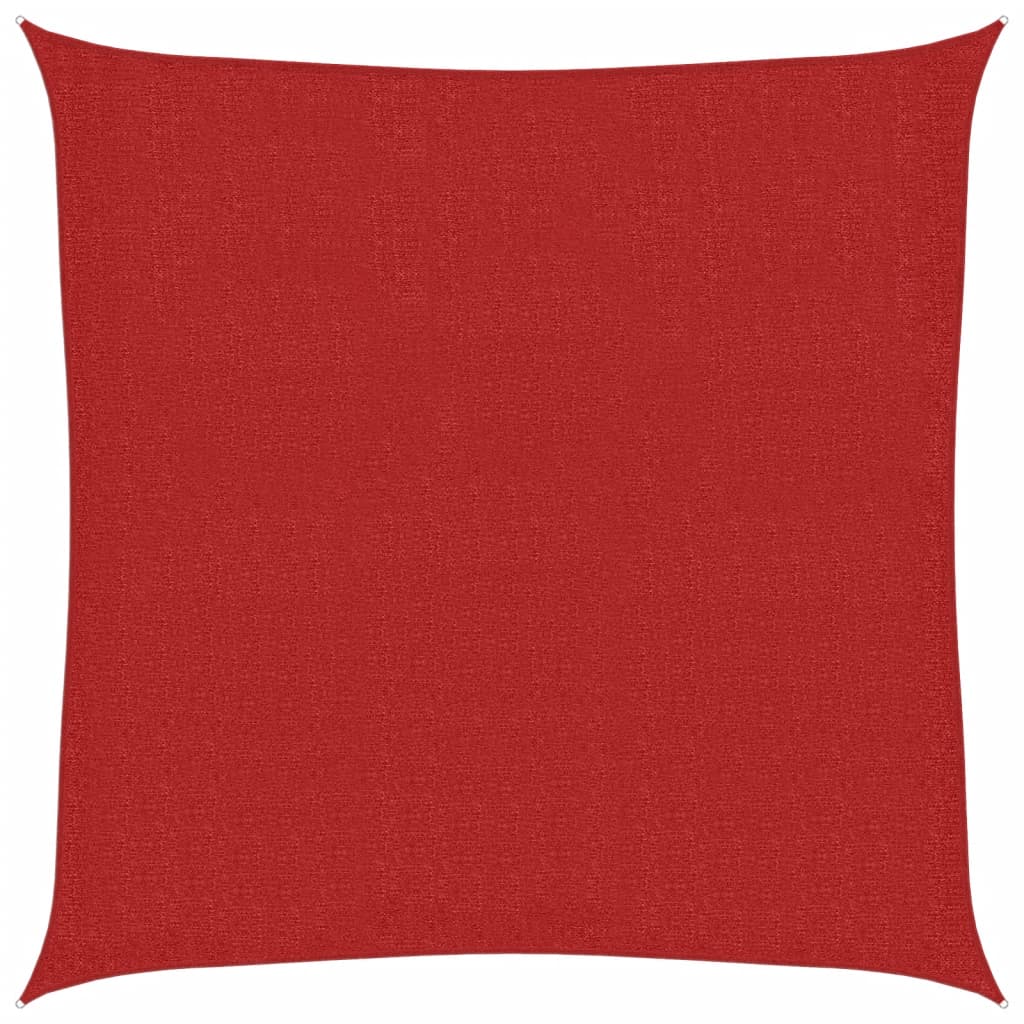 Vidaxl zonnezeil 160 g m² 2,5x2,5 m hdpe rood