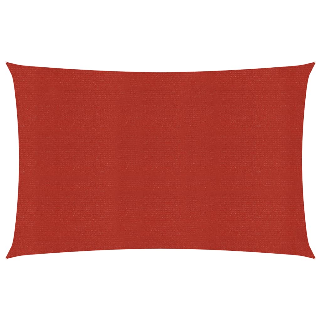 Vidaxl zonnezeil 160 g m² 2,5x4,5 m hdpe rood