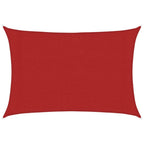 Vidaxl zonnezeil 160 g m² 3x4 m hdpe rood