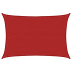 VidaXL Zonnezeil 160 g m² 4x6 m HDPE rood