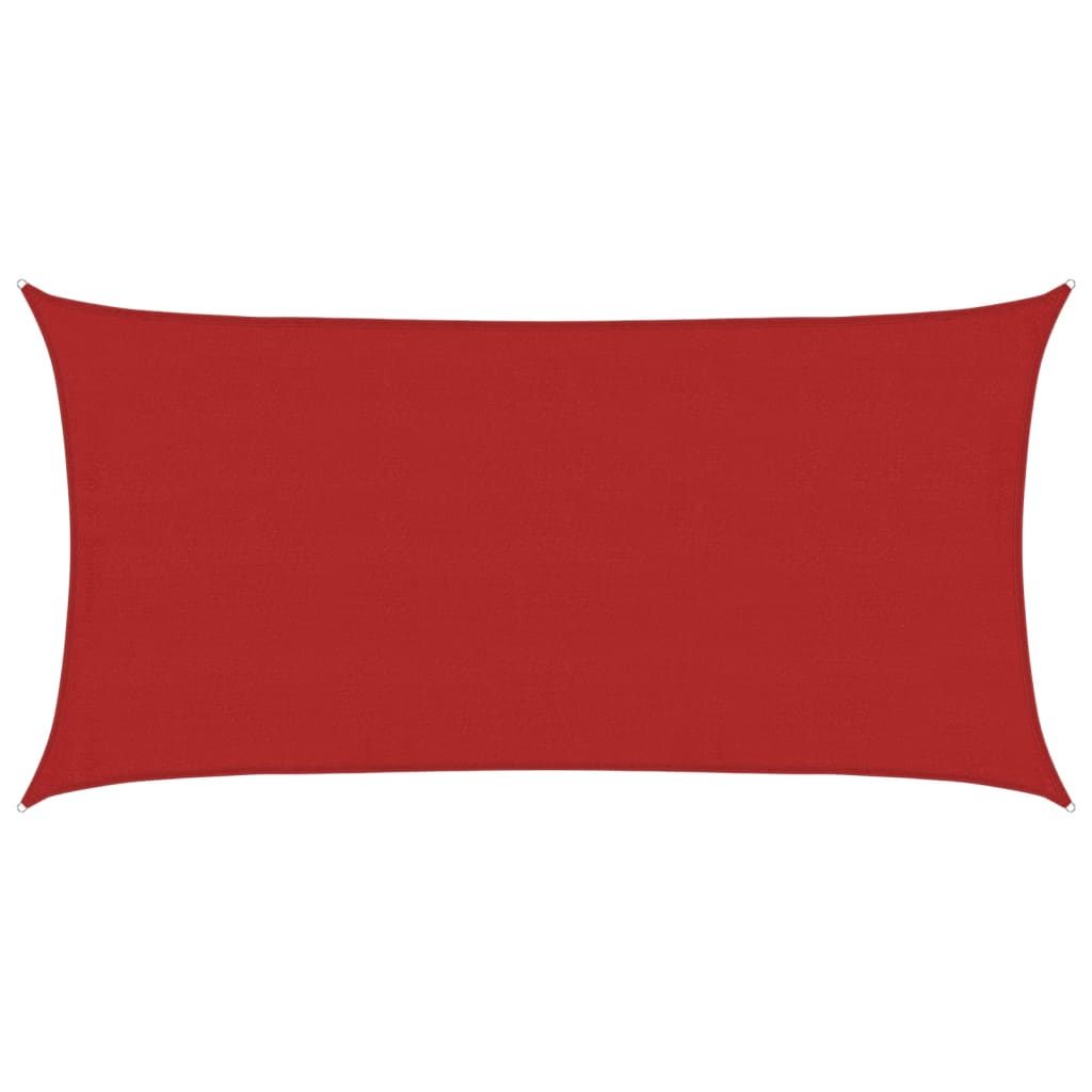 Vidaxl zonnezeil 160 g m² 4x7 m hdpe rood