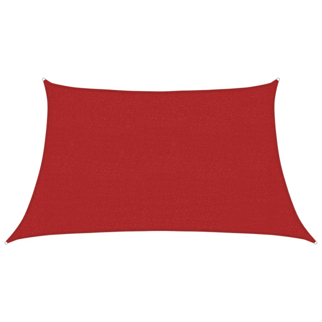 Vidaxl zonnezeil 160 g m² 3 4x2 m hdpe rood