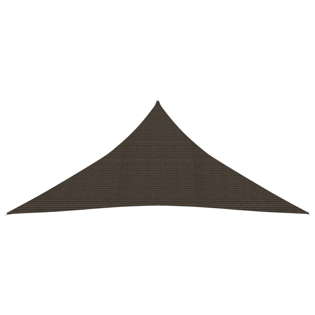 VidaXL Zonnezeil 160 g m² 3x3x3 m HDPE bruin