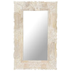 Vidaxl spiegel 80x50 cm massief mangohout wit