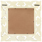Vidaxl spiegel handgesneden 50x50 cm massief mangohout wit