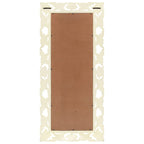 Vidaxl spiegel handgesneden 110x50 cm massief mangohout wit