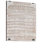 Vidaxl wandpaneel handgesneden 60x60x1,5 cm mdf bruin en wit
