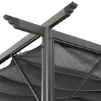 VidaXL Pergola met uittrekbaar dak 180 g m² 3x3 m staal antracietkleur