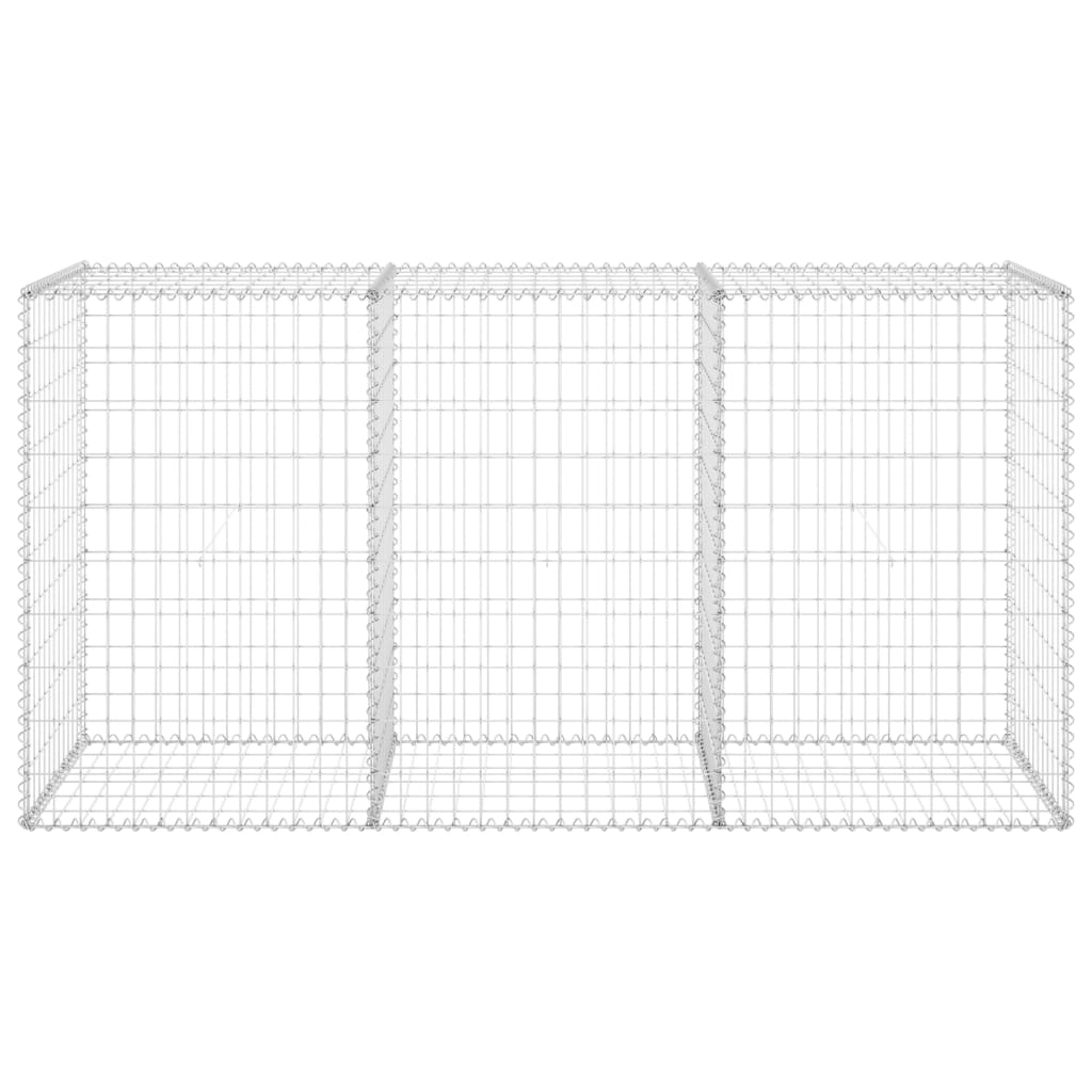 Vidaxl schanskorfmuur met deksels 200x60x100 cm gegalvaniseerd staal