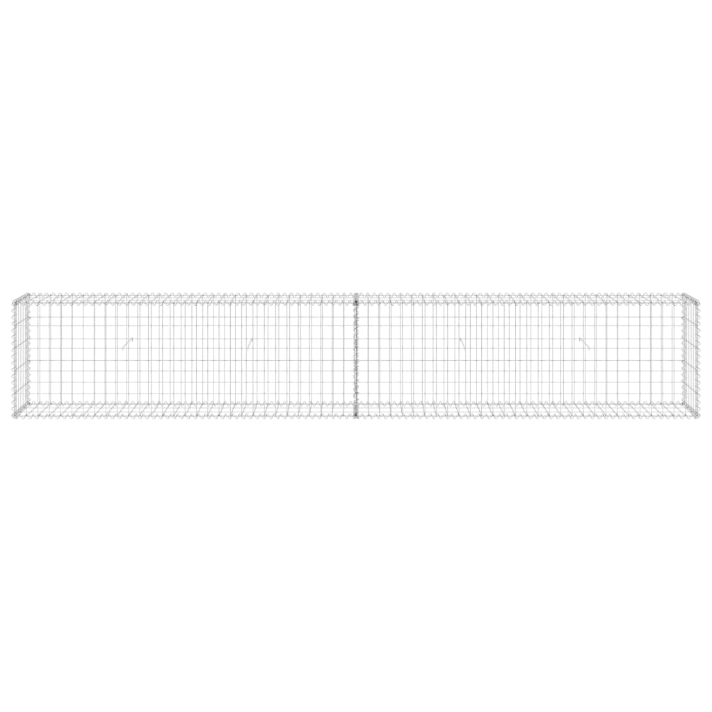 Vidaxl schanskorfmuur met deksels 300x30x50 cm gegalvaniseerd staal