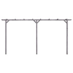 VidaXL Pergola 400x40x205 cm geïmpregneerd grenenhout grijs