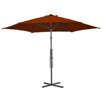 Vidaxl parasol met stalen paal 300x230 cm terracottakleurig