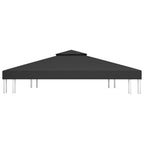 Vidaxl prieeldak 2-laags 310 g m² 4x3 m zwart