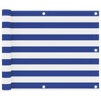 Vidaxl balkonscherm 75x600 cm oxford stof wit en blauw