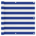 Vidaxl balkonscherm 90x300 cm oxford stof wit en blauw